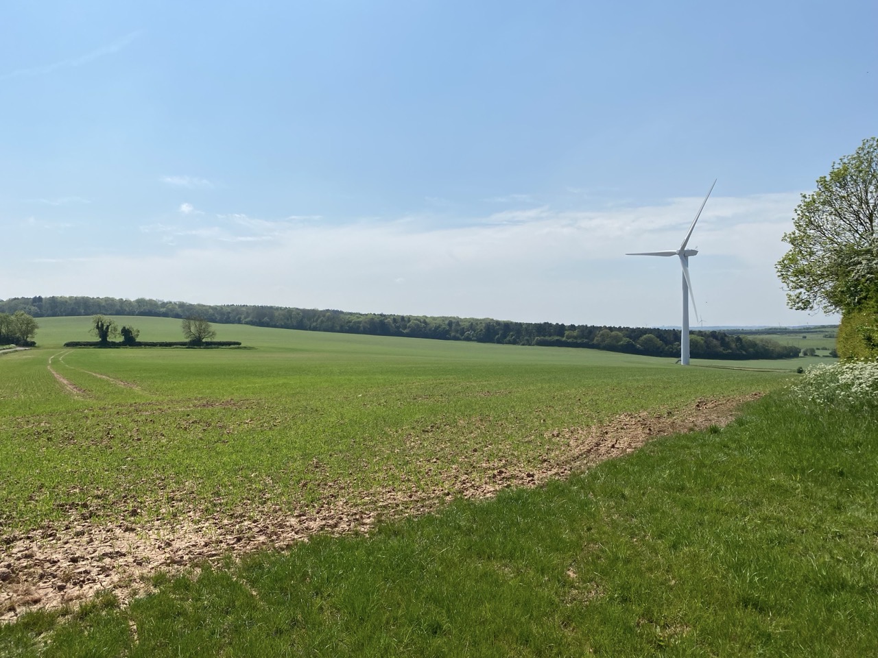 It’s a wind turbine in a big field