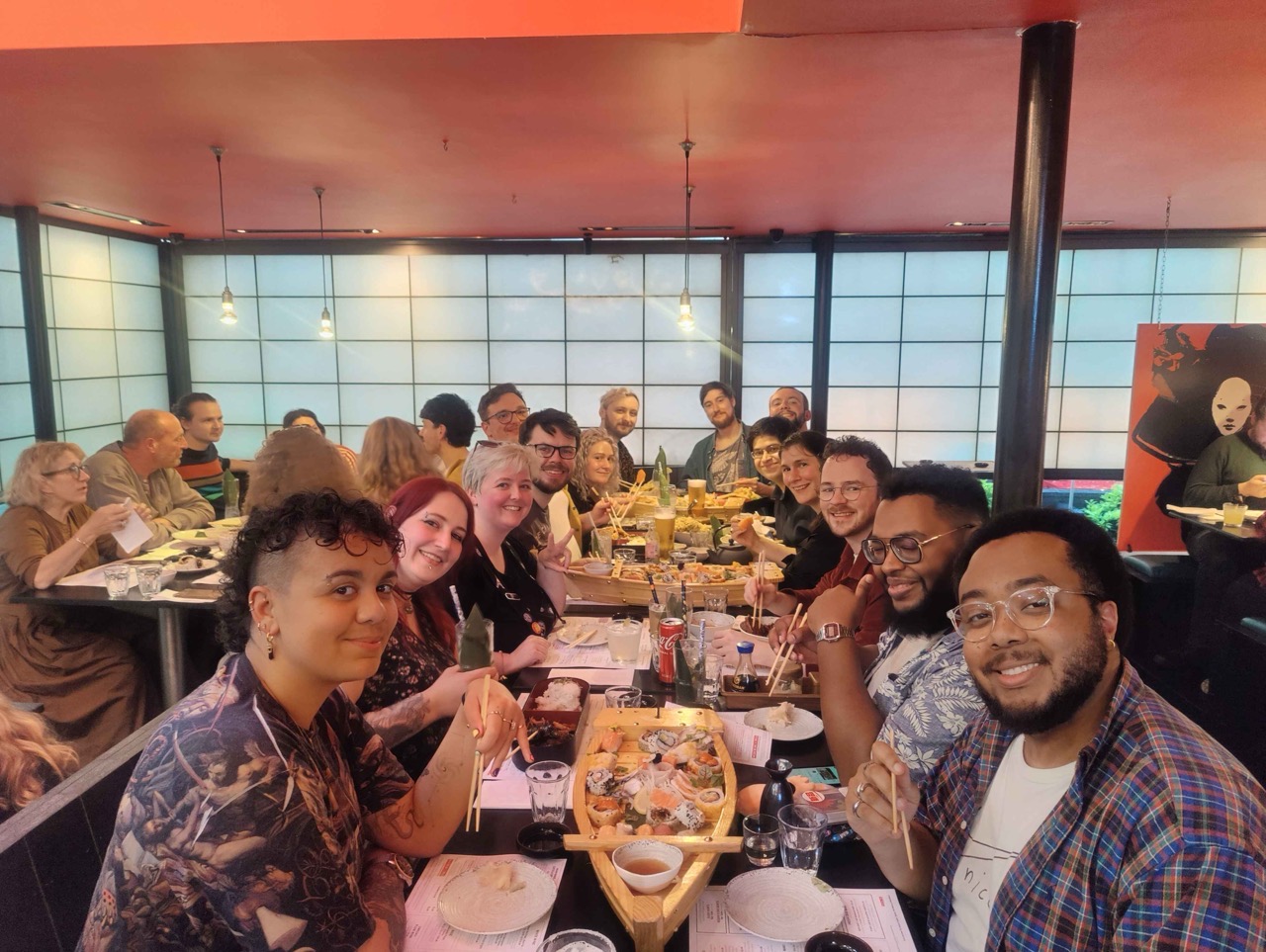 A table full of lovely people.