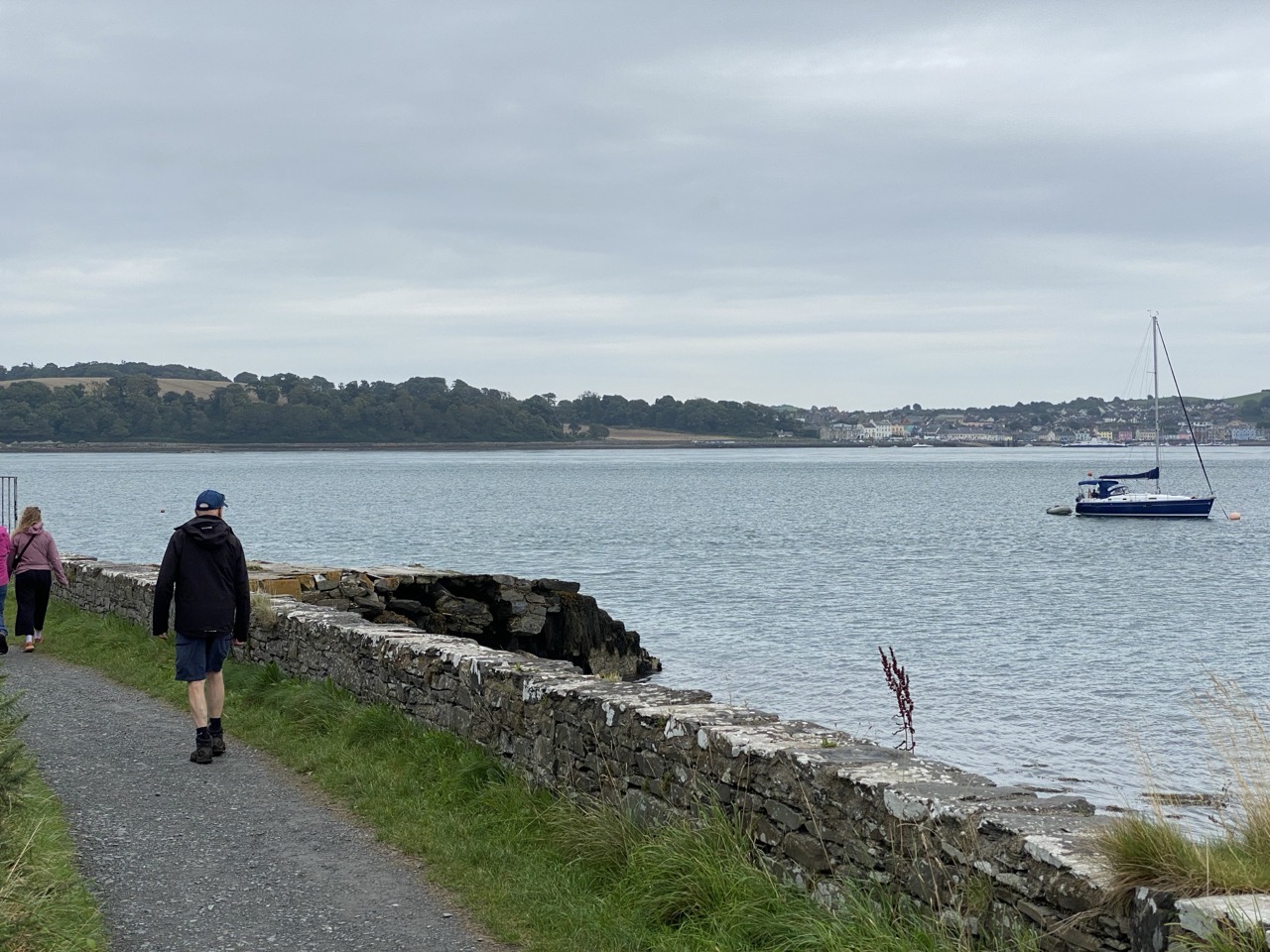 My family walking along by the lough.