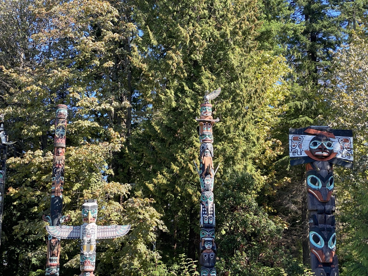 Totem poles at Stanley Park