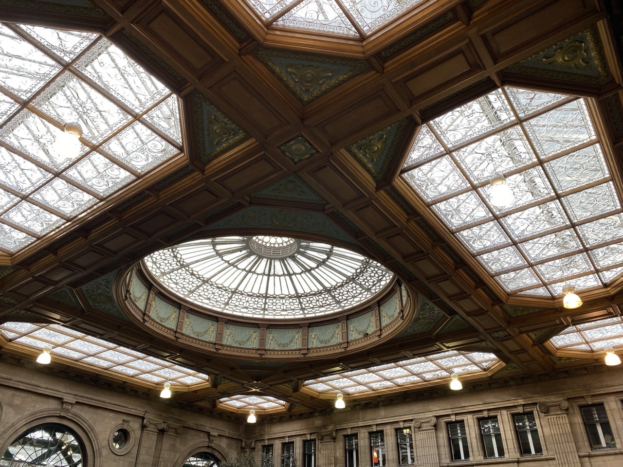 The pretty ceiling at Waverley station.