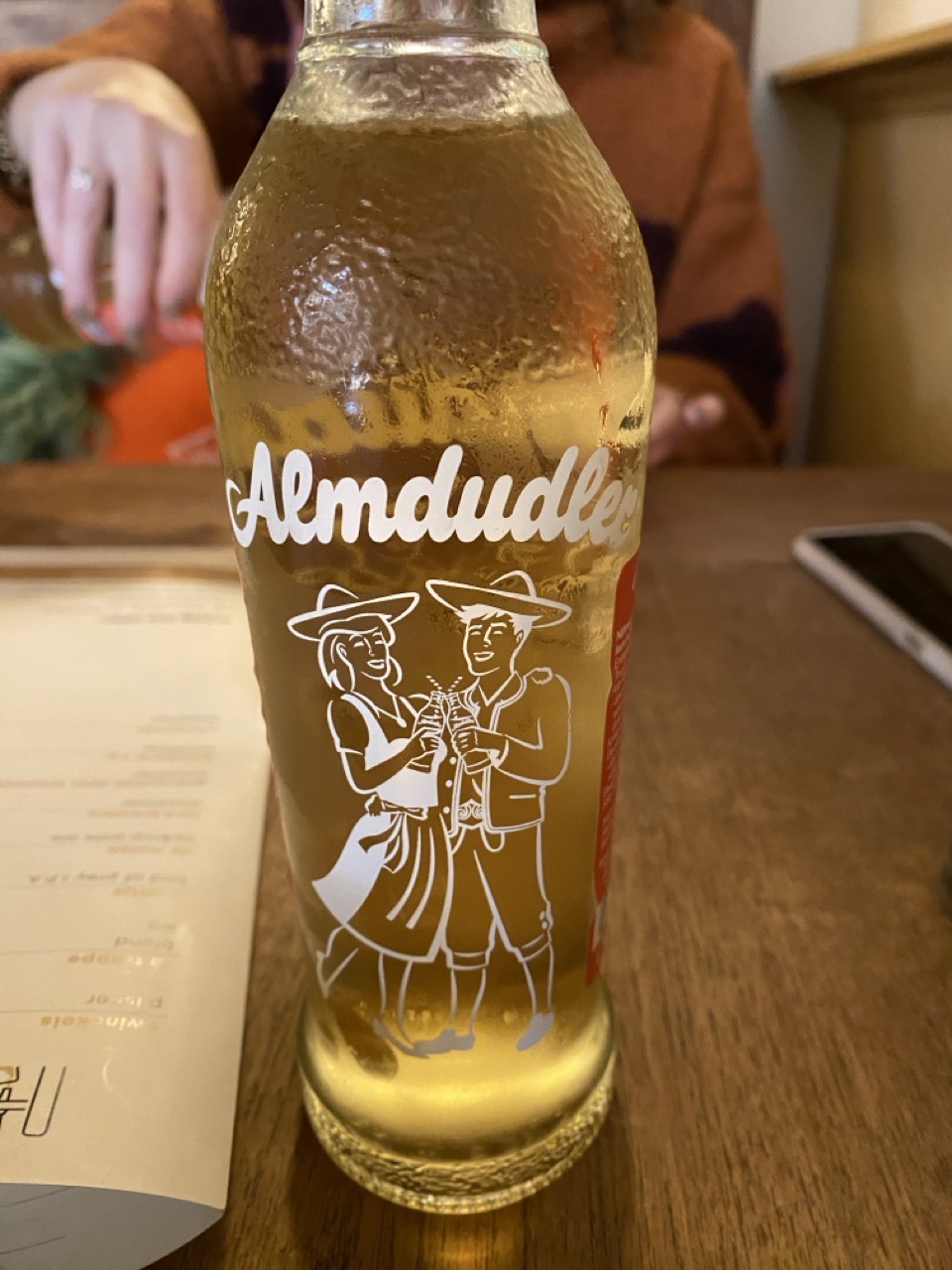 A bottle of Almdudler