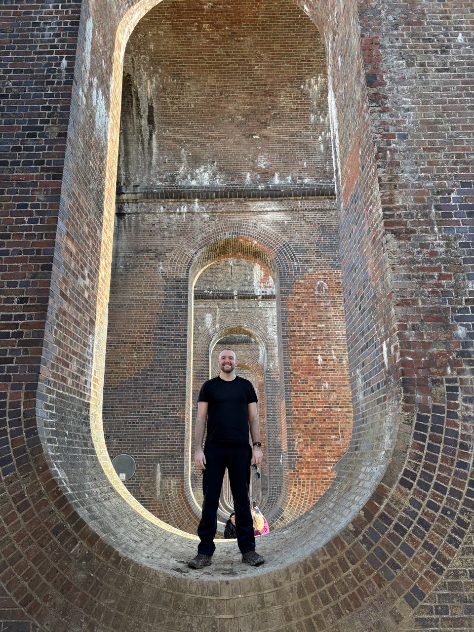 Me standing in the brickwork bit under the viaduct looking very pleased with myself