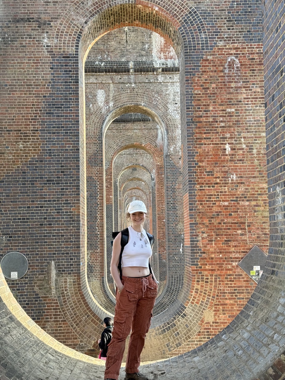 Lucy in the bit under the viaduct