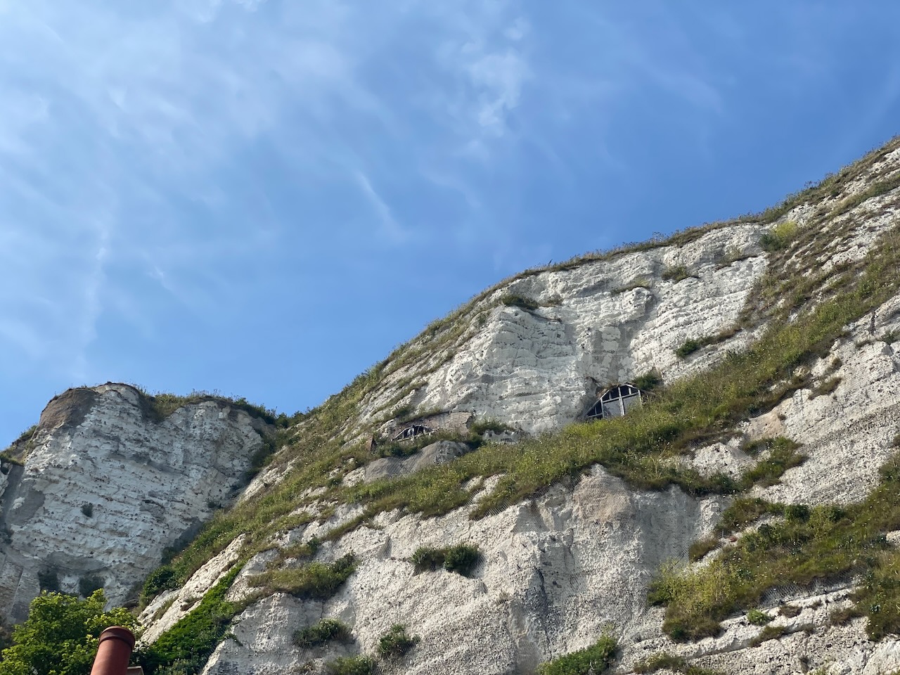 The cliffs, with little doors in them.